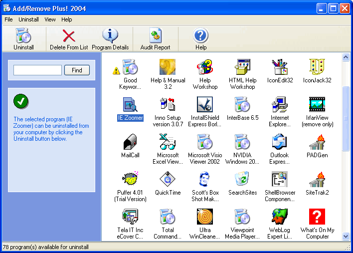 Add/Remove Plus! 2004 Mobile Kit Screenshot